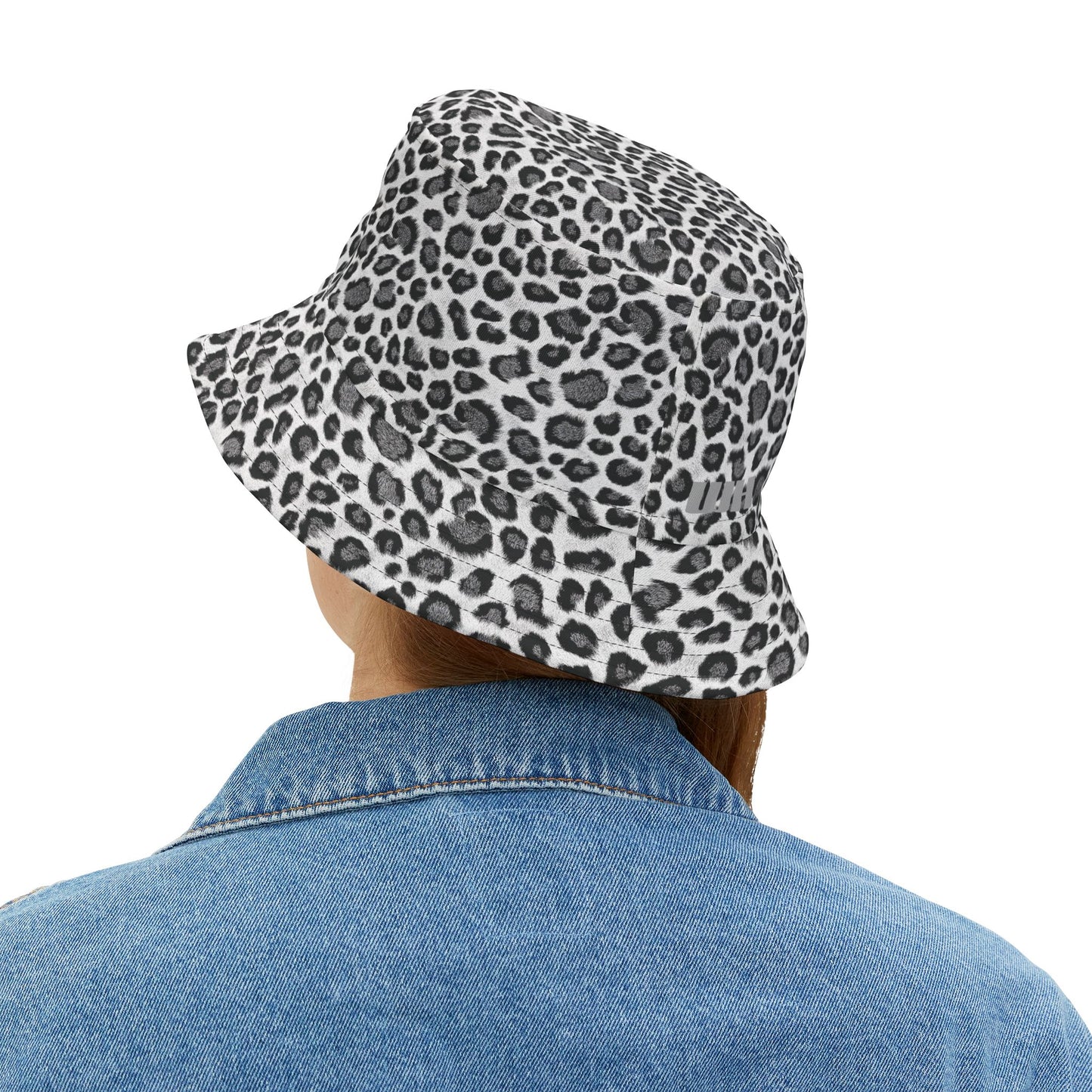 Leopard Print Bucket Hat: Alpine Shadow