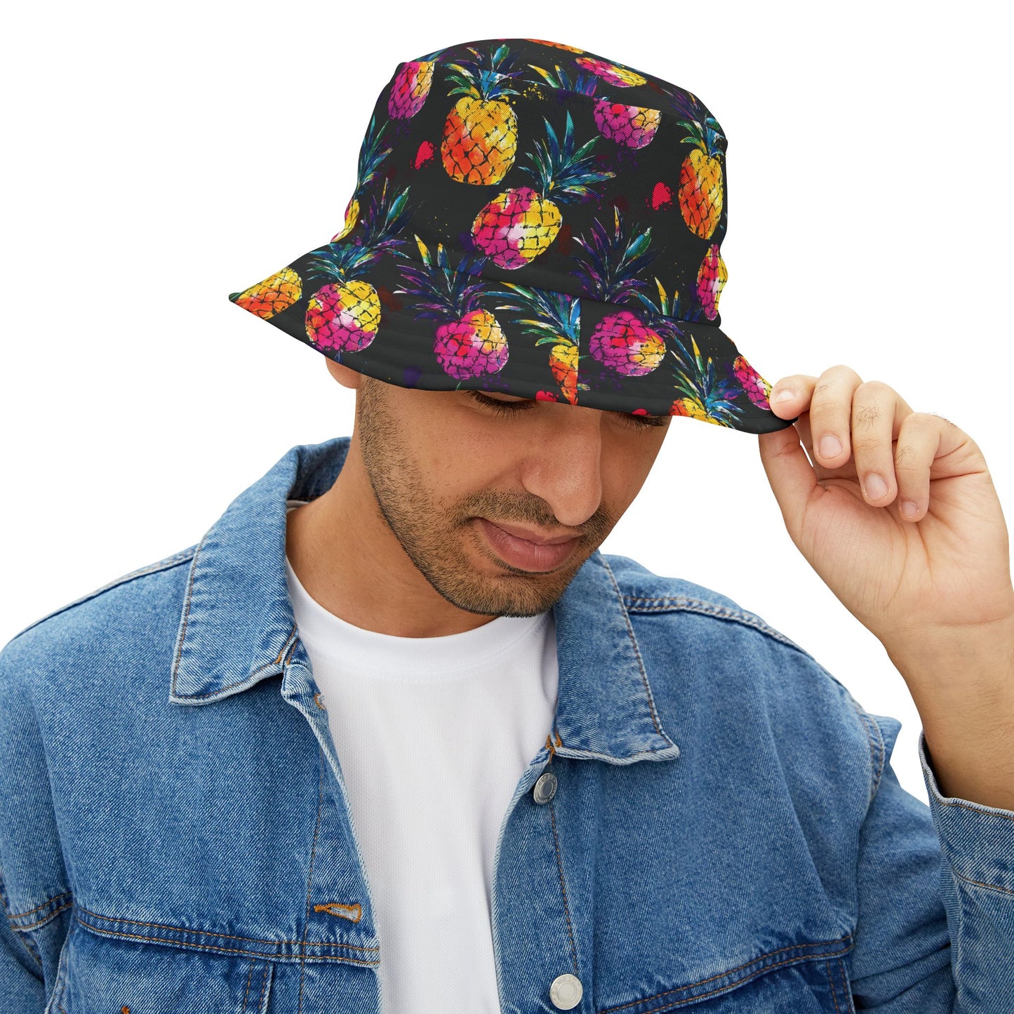 Pineapple Bucket Hat: Neon Tropic