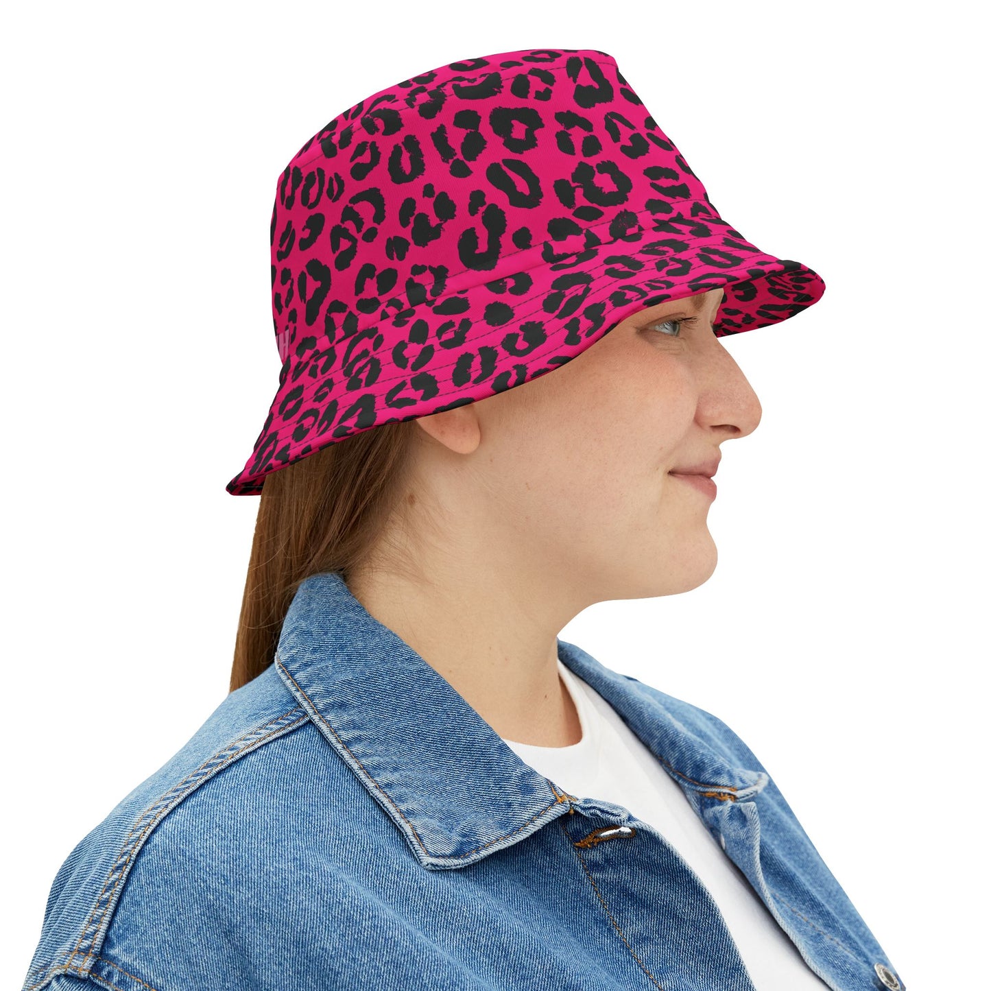 Leopard Print Bucket Hat: Pink Prowl