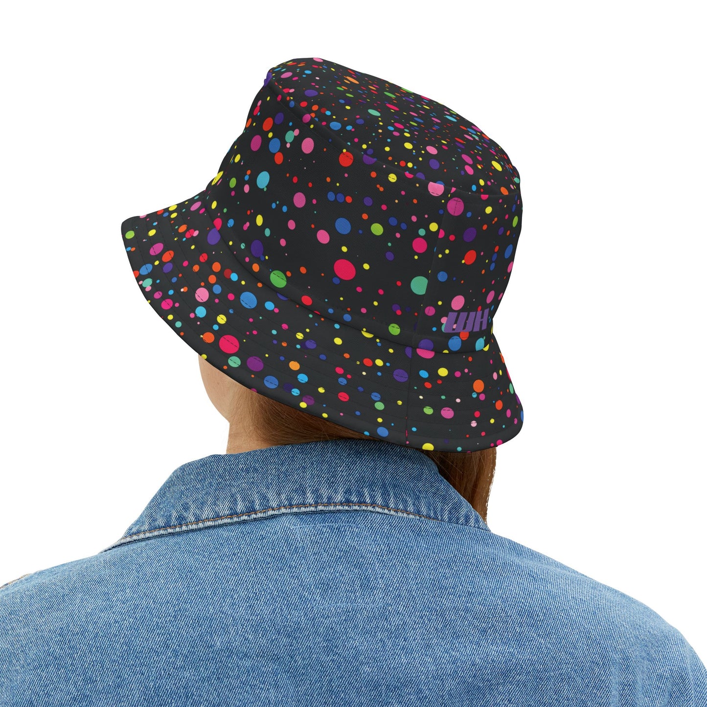 Rainbow Bucket Hat: Midnight Confetti