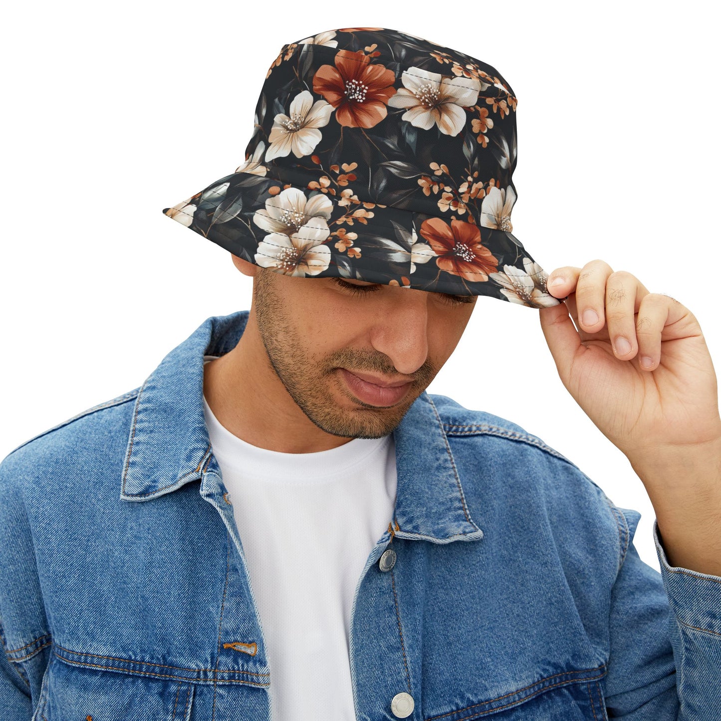 Floral Bucket Hat: Rustic Rose