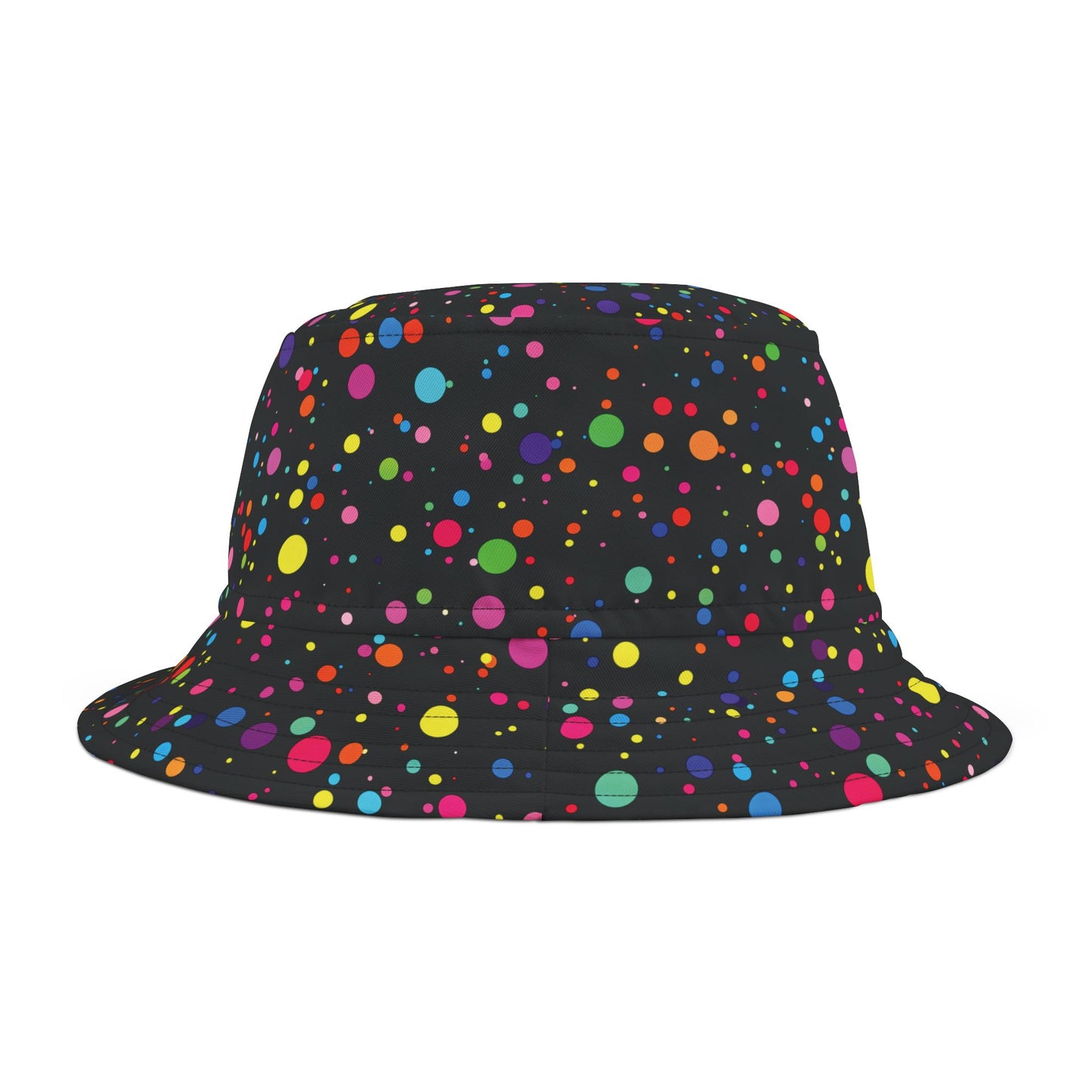 Rainbow Bucket Hat: Midnight Confetti