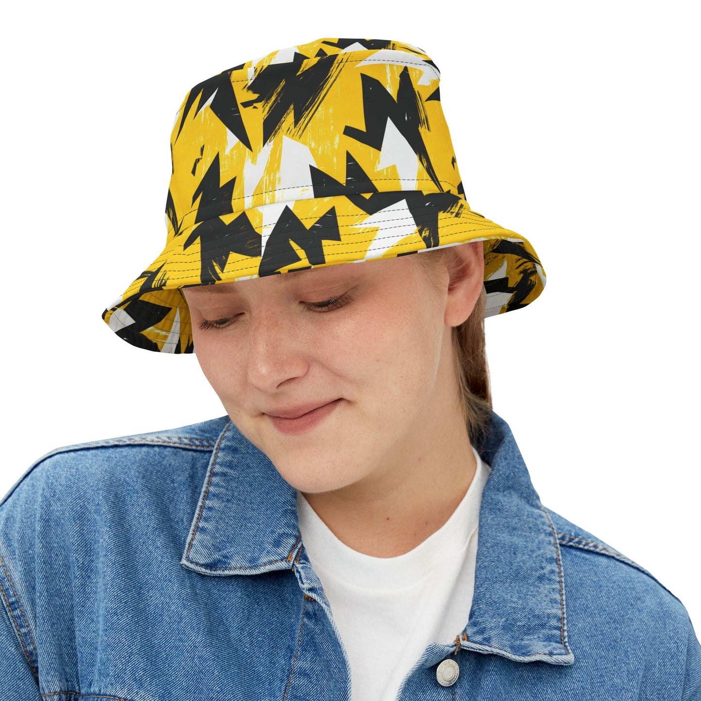 Abstract Bucket Hat: Voltage Vibe