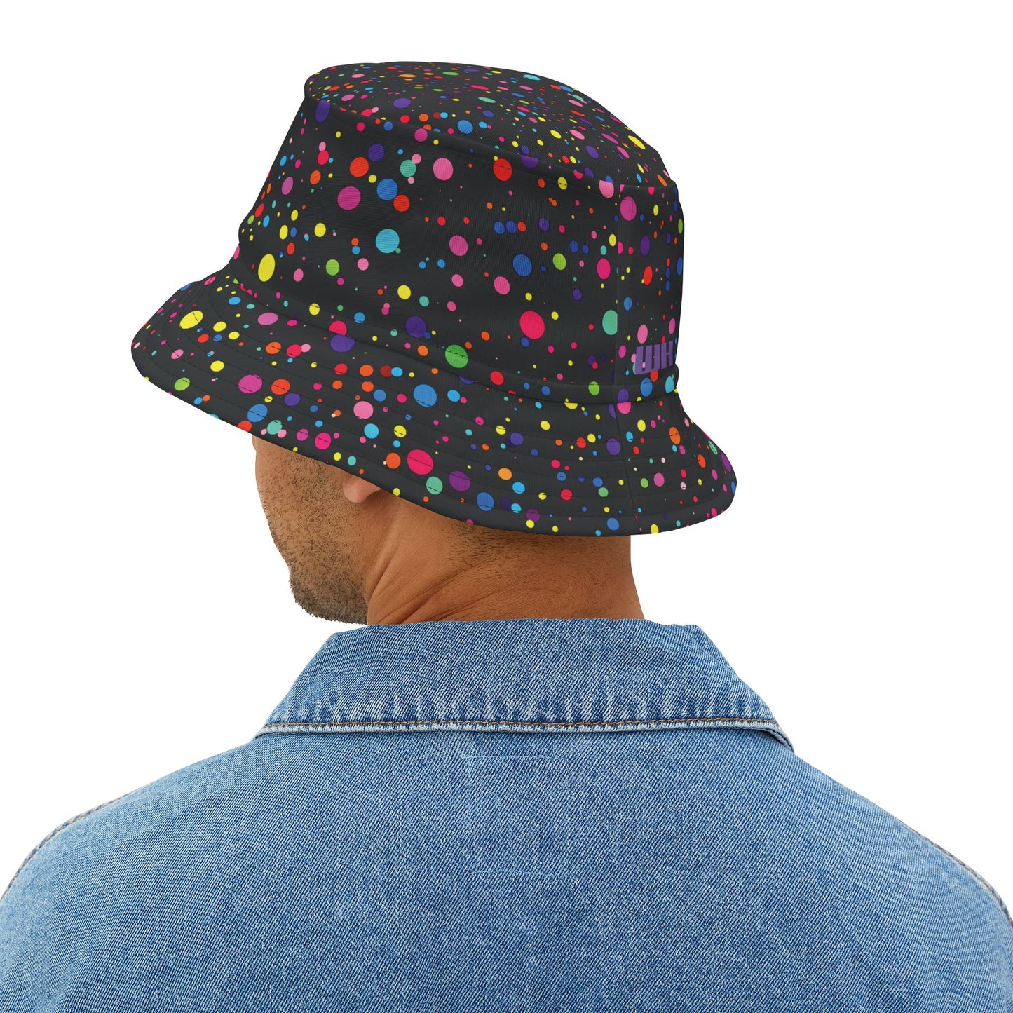 Rainbow Bucket Hat: Midnight Confetti