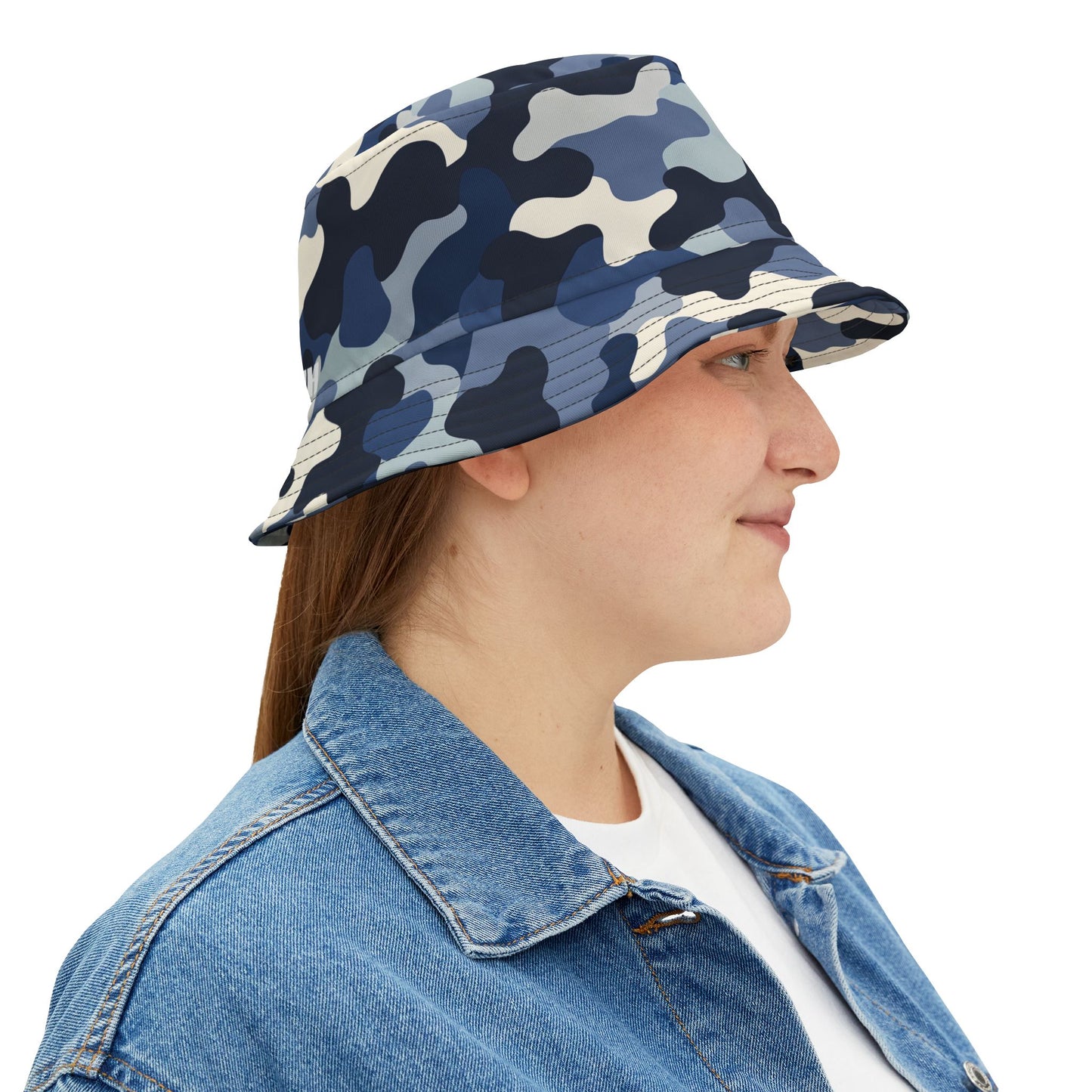 Camo Bucket Hat: Arctic Drift