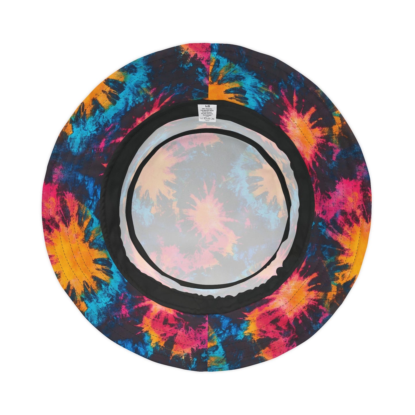 Tie Dye Bucket Hat: Sunset Spiral