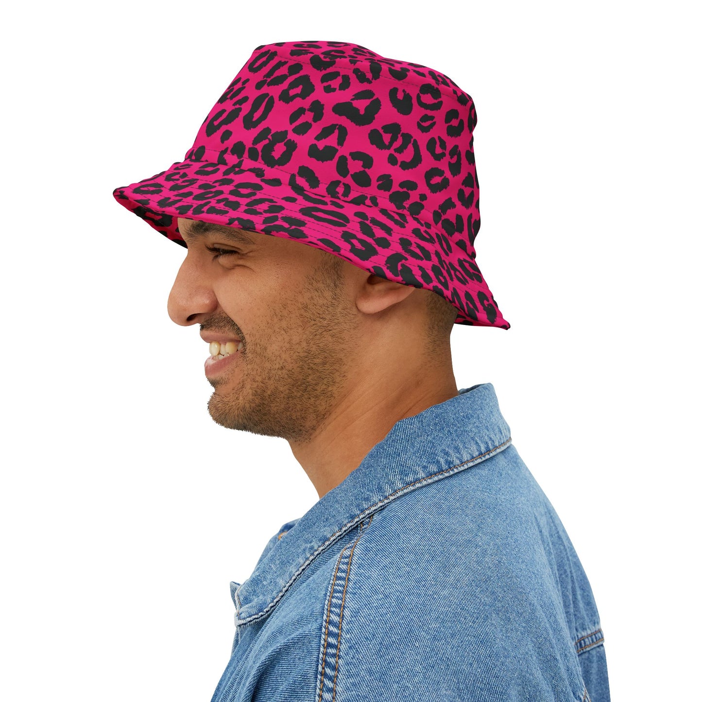 Leopard Print Bucket Hat: Pink Prowl