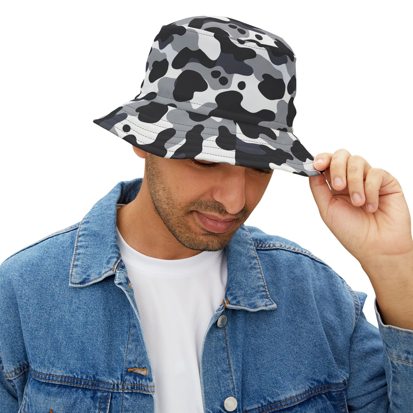 Camo Bucket Hat: Arctic Shadow