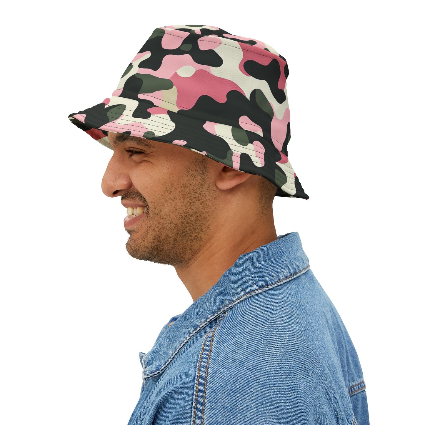 Camo Bucket Hat: Blush Brigade