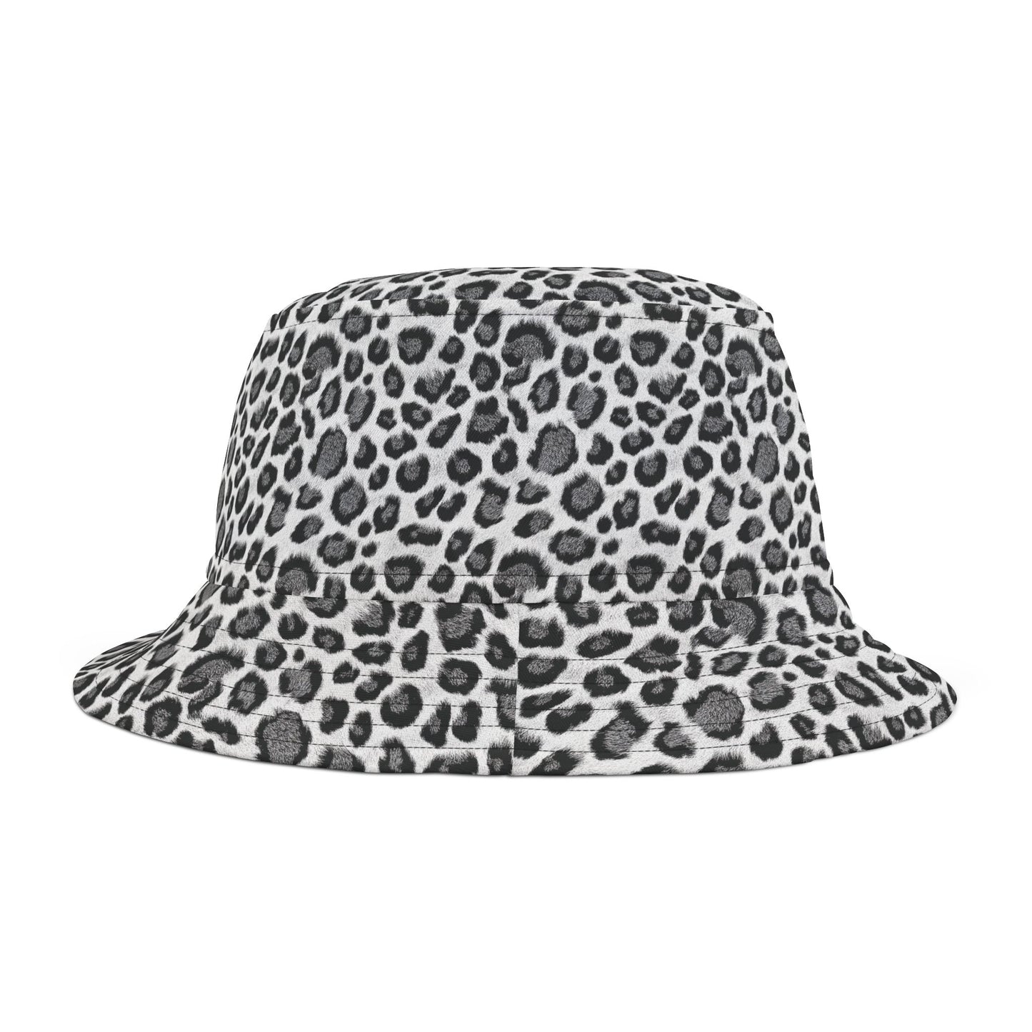 Leopard Print Bucket Hat: Alpine Shadow