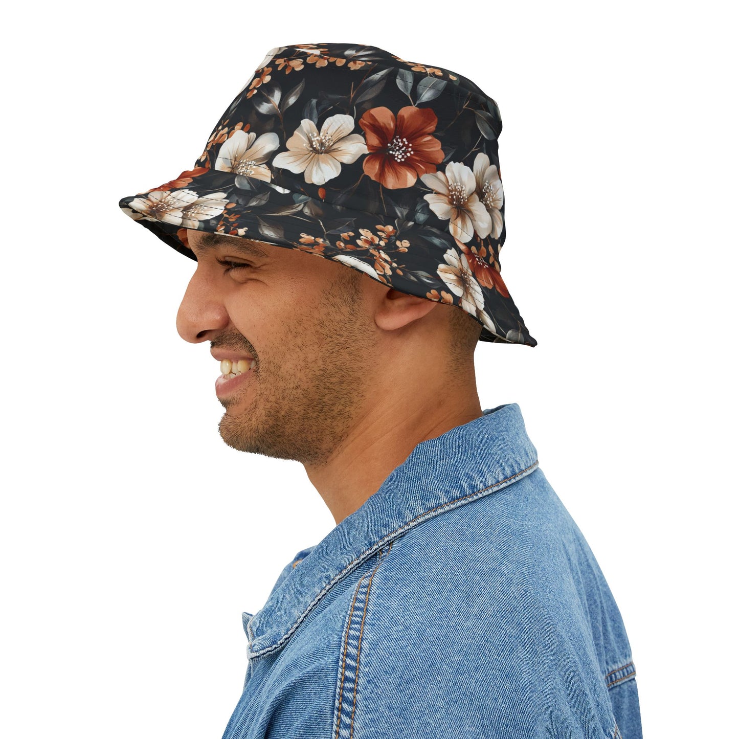 Floral Bucket Hat: Rustic Rose