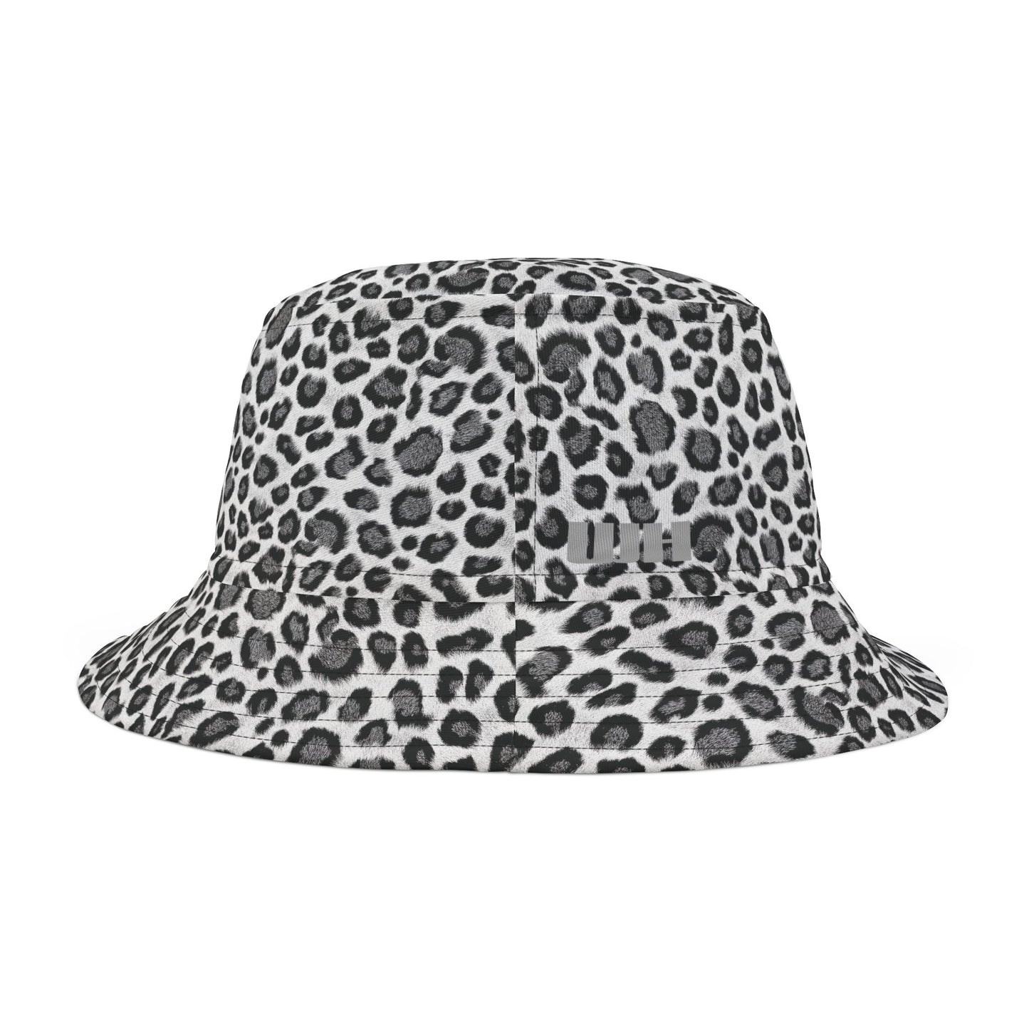 Leopard Print Bucket Hat: Alpine Shadow