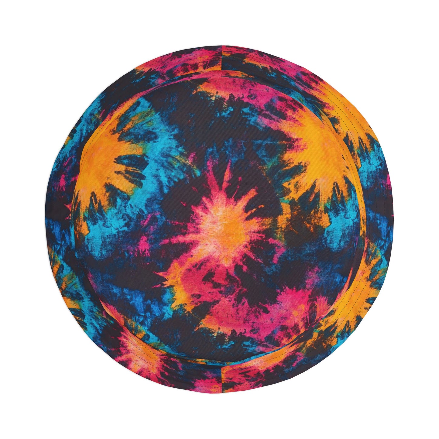 Tie Dye Bucket Hat: Sunset Spiral