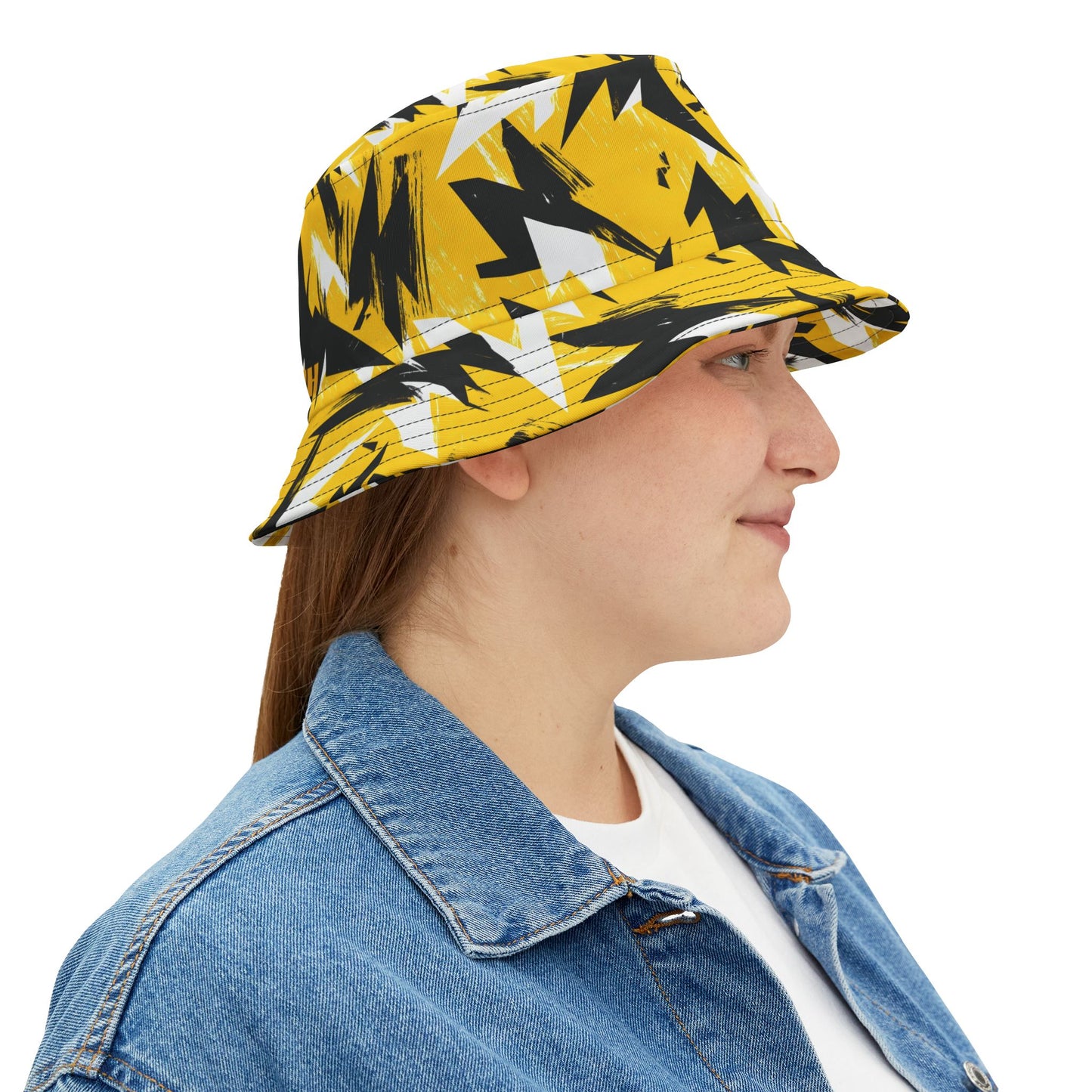 Abstract Bucket Hat: Voltage Vibe