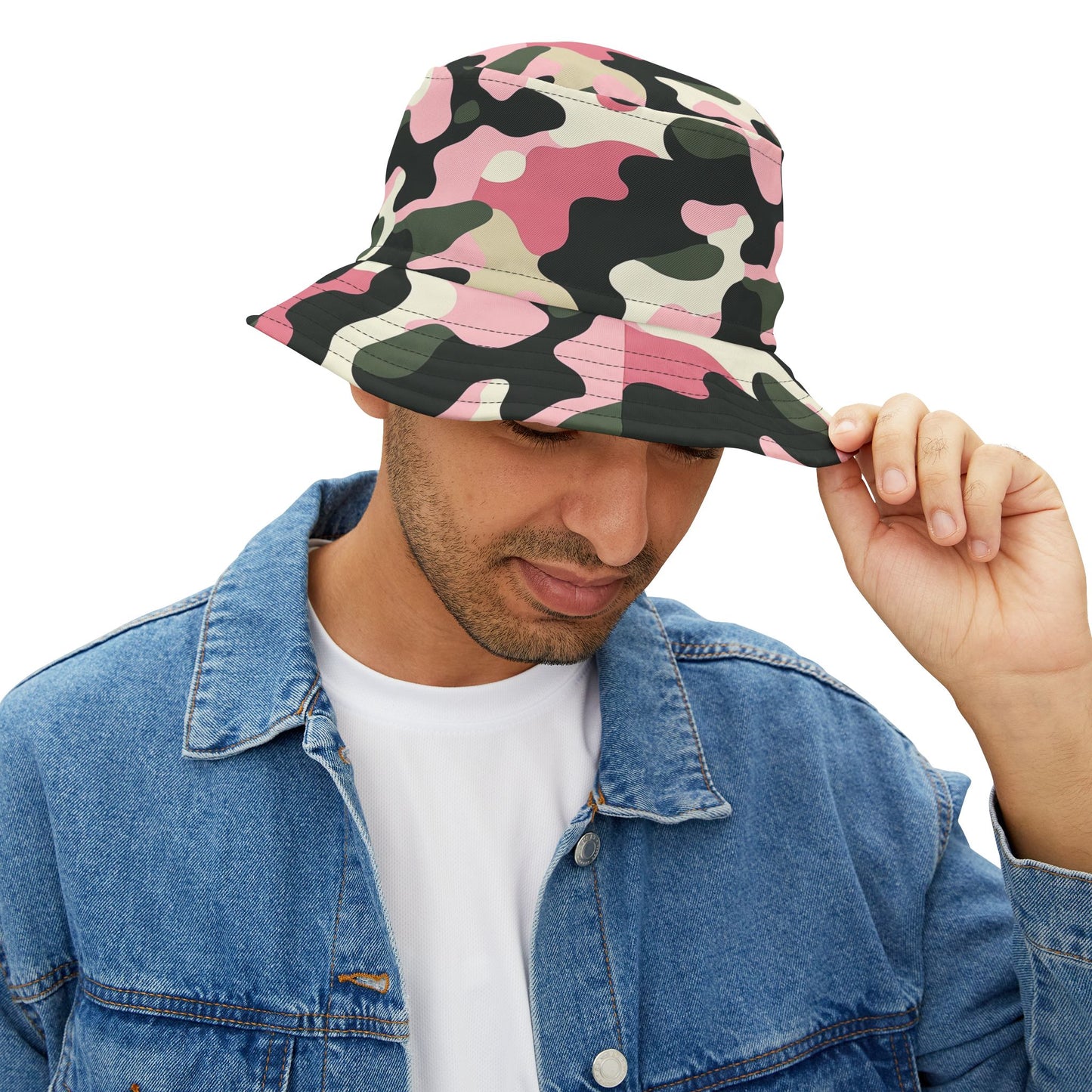 Camo Bucket Hat: Blush Brigade