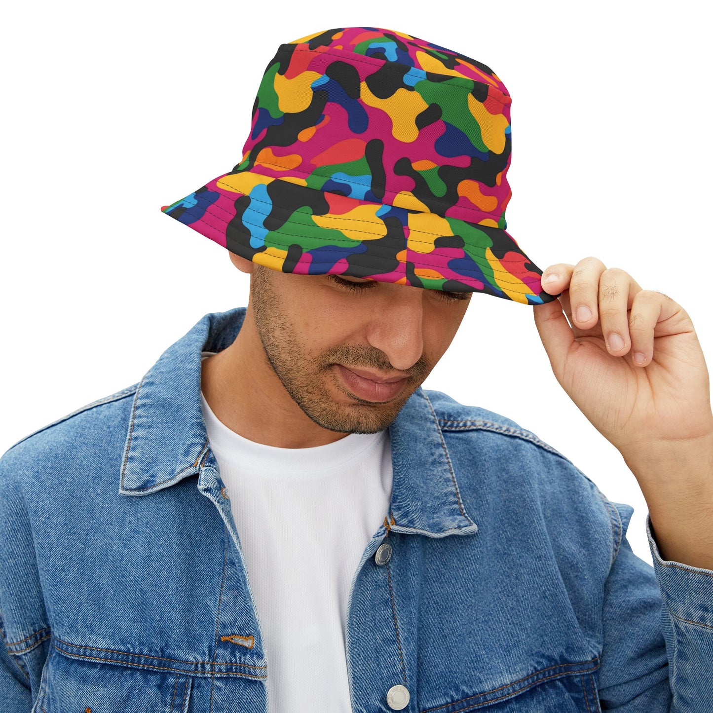 Camo Bucket Hat: Color Clash