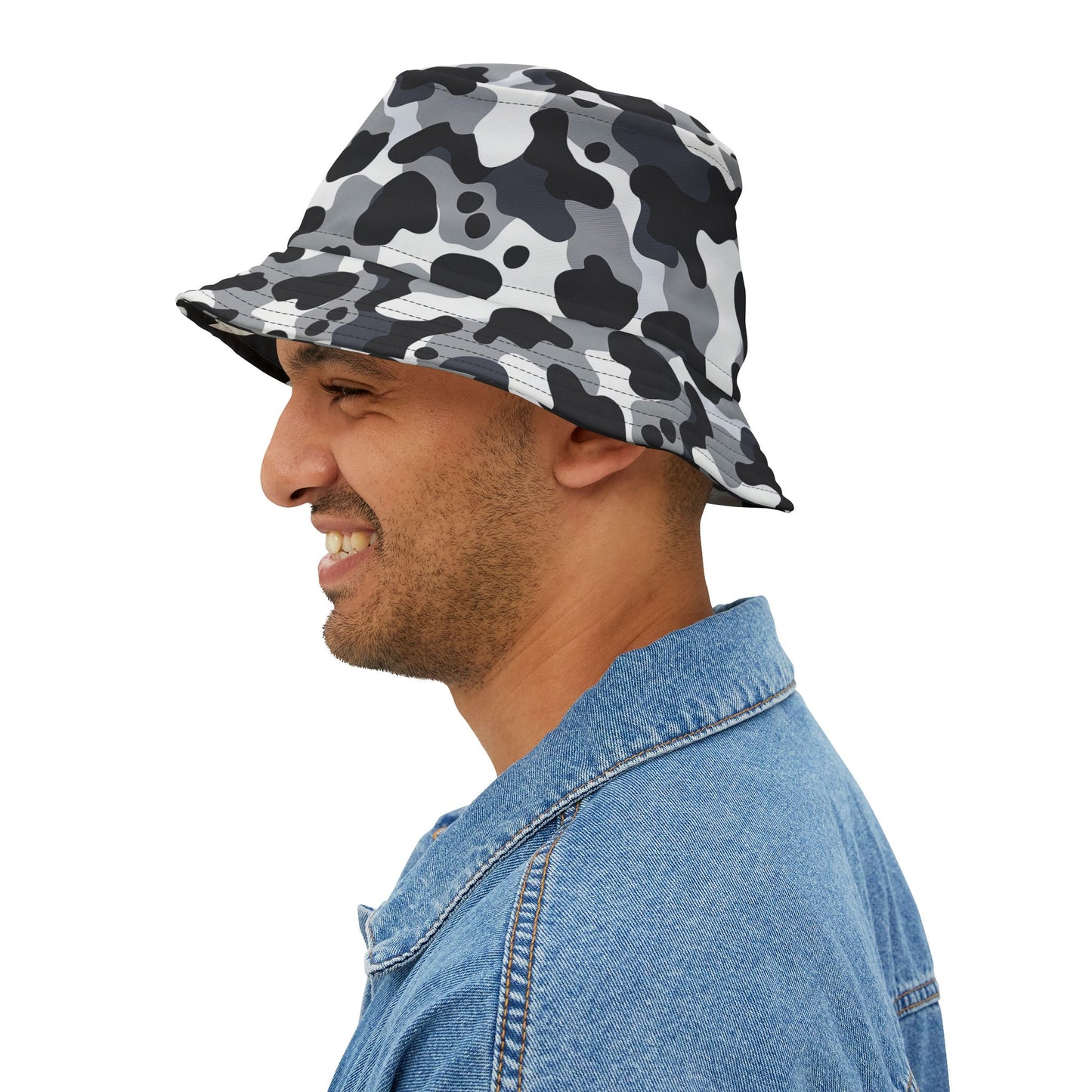 Camo Bucket Hat: Arctic Shadow