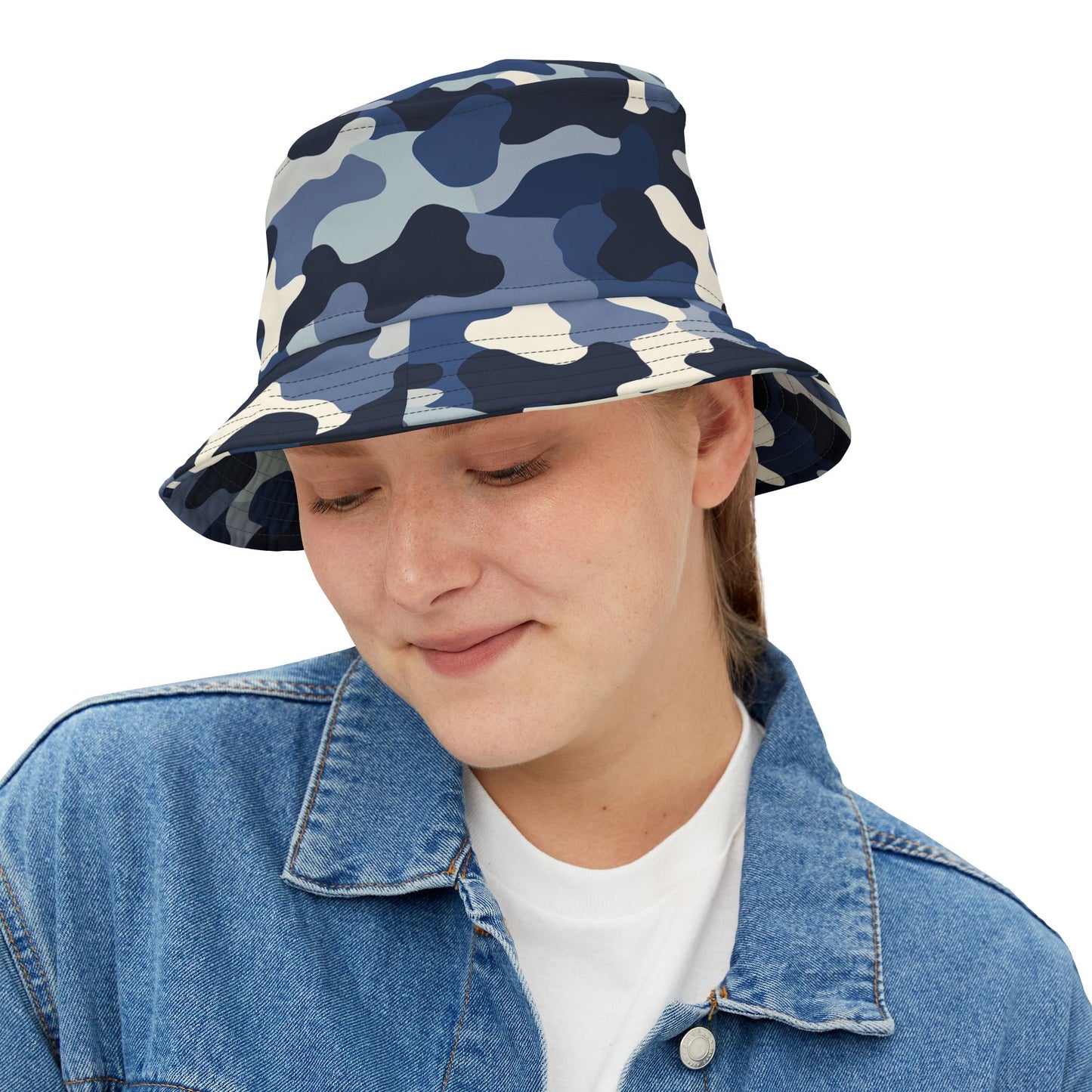 Camo Bucket Hat: Arctic Drift