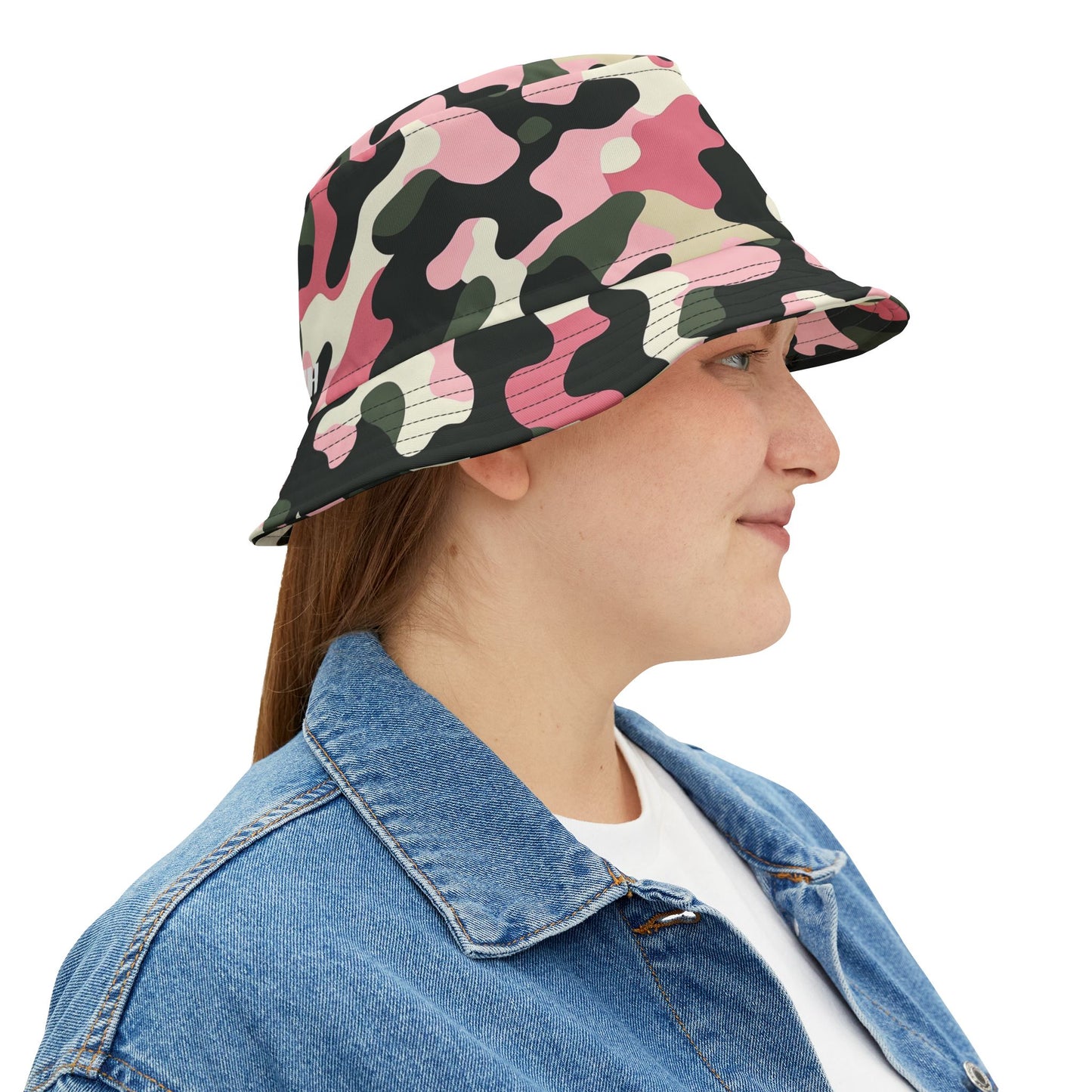 Camo Bucket Hat: Blush Brigade