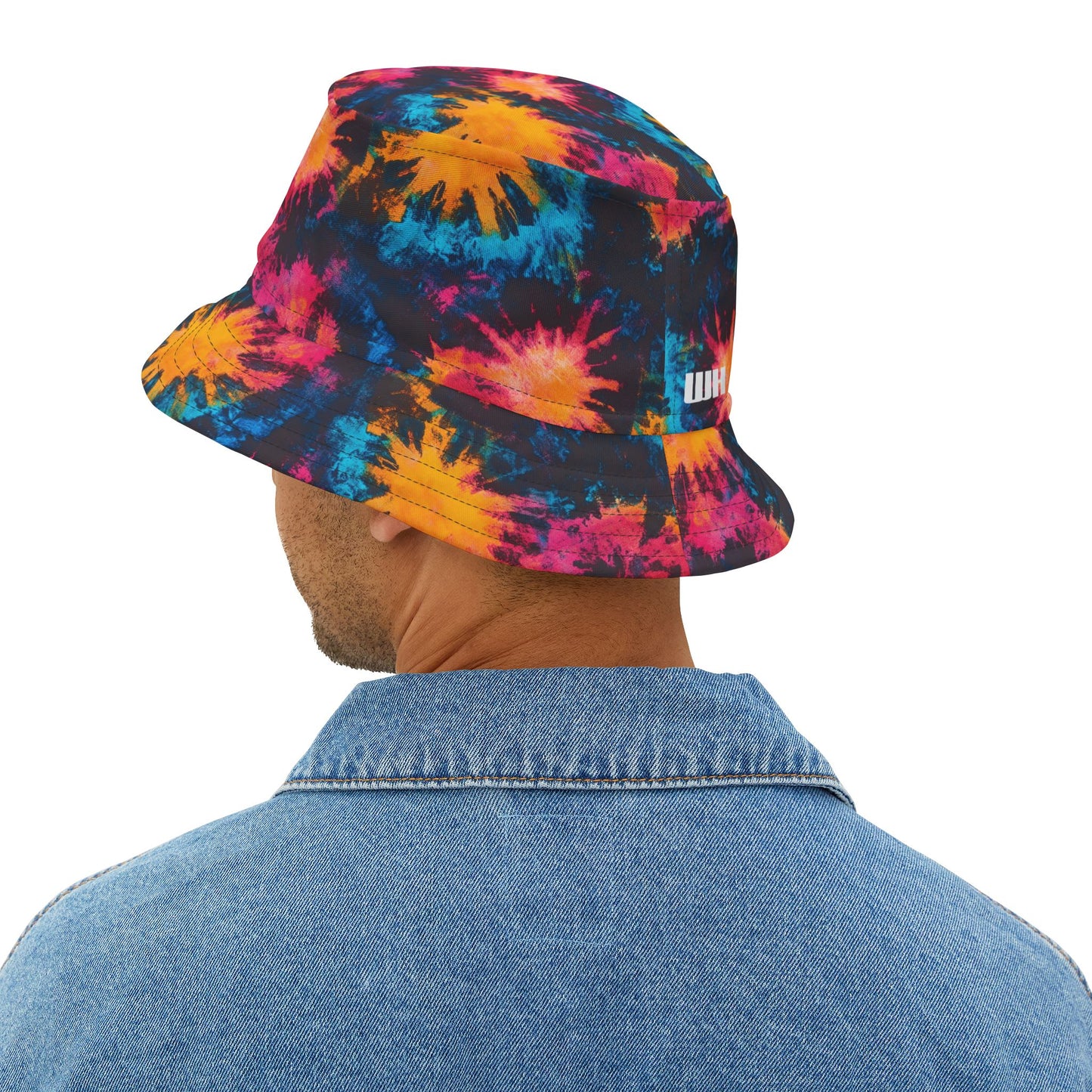 Tie Dye Bucket Hat: Sunset Spiral