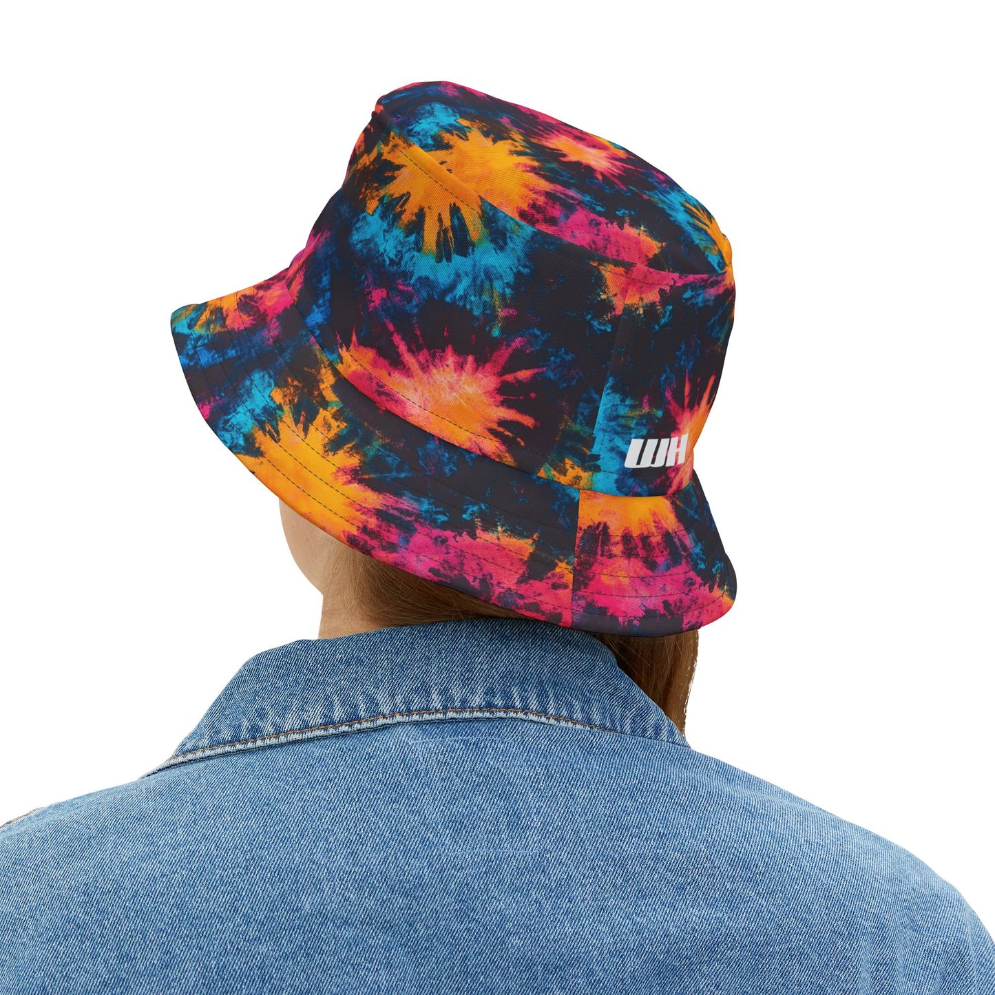 Tie Dye Bucket Hat: Sunset Spiral