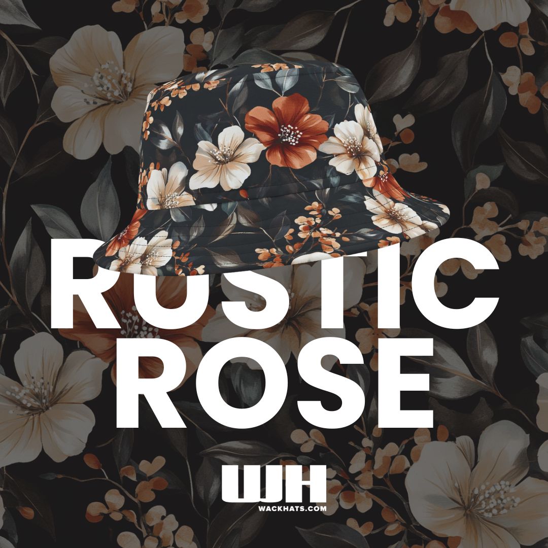 Floral Bucket Hat: Rustic Rose