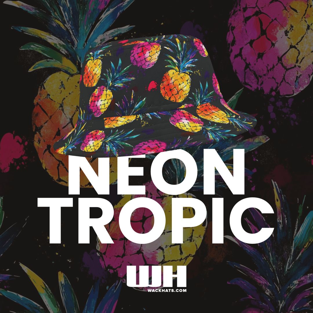 Pineapple Bucket Hat: Neon Tropic