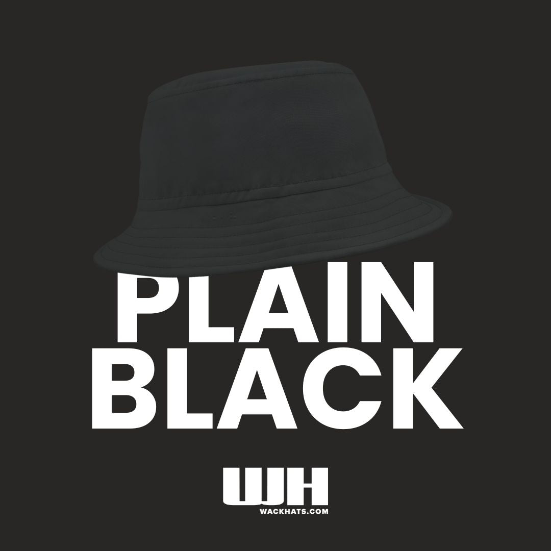 Plain Bucket Hat: Plain Black