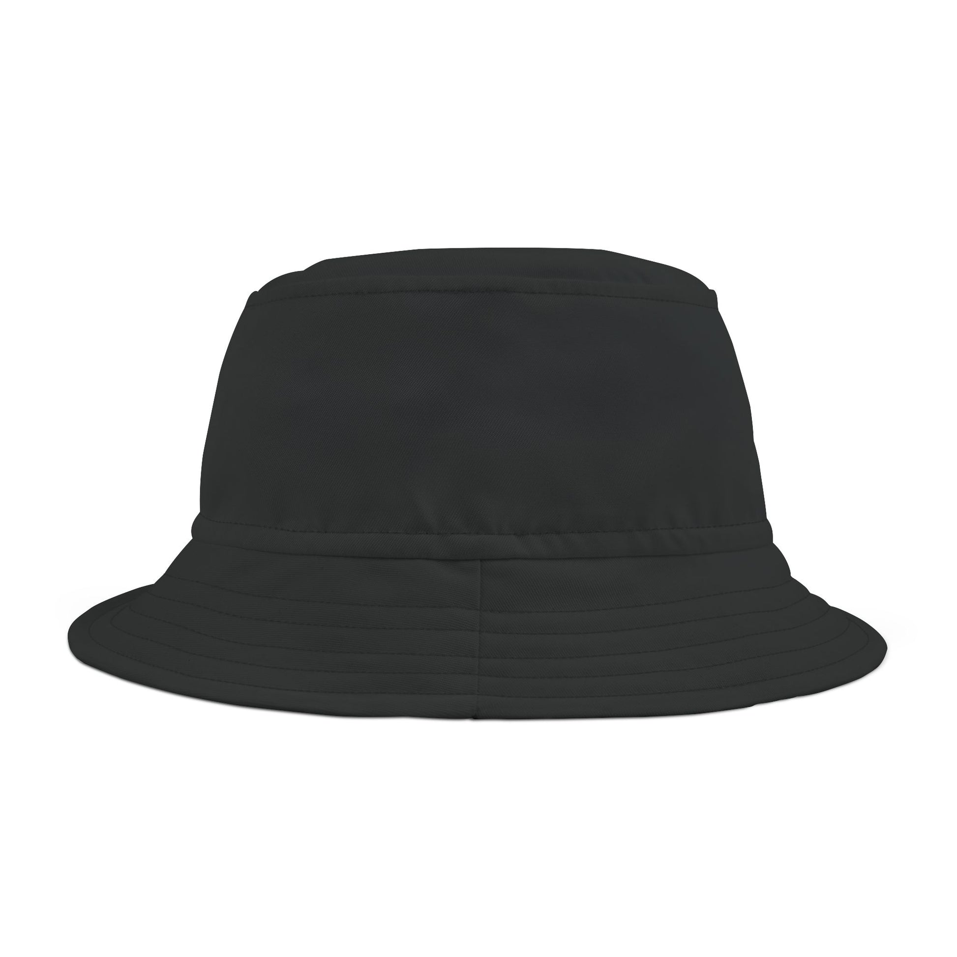 Plain Bucket Hat Plain Black Front Black