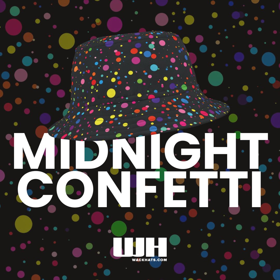 Rainbow Bucket Hat: Midnight Confetti